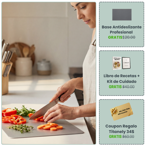 Tabla de Corte de Titanio 100% Puro