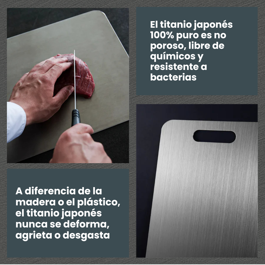 Tabla de Corte de Titanio 100% Puro
